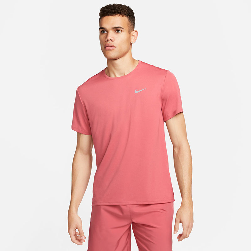 Nike Men's Dri-Fit UV Miler Short-Sleeve Running Top