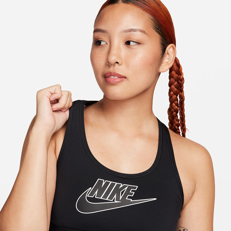 Nike Women's Swoosh Medium Support Padded Logo Sports Bra