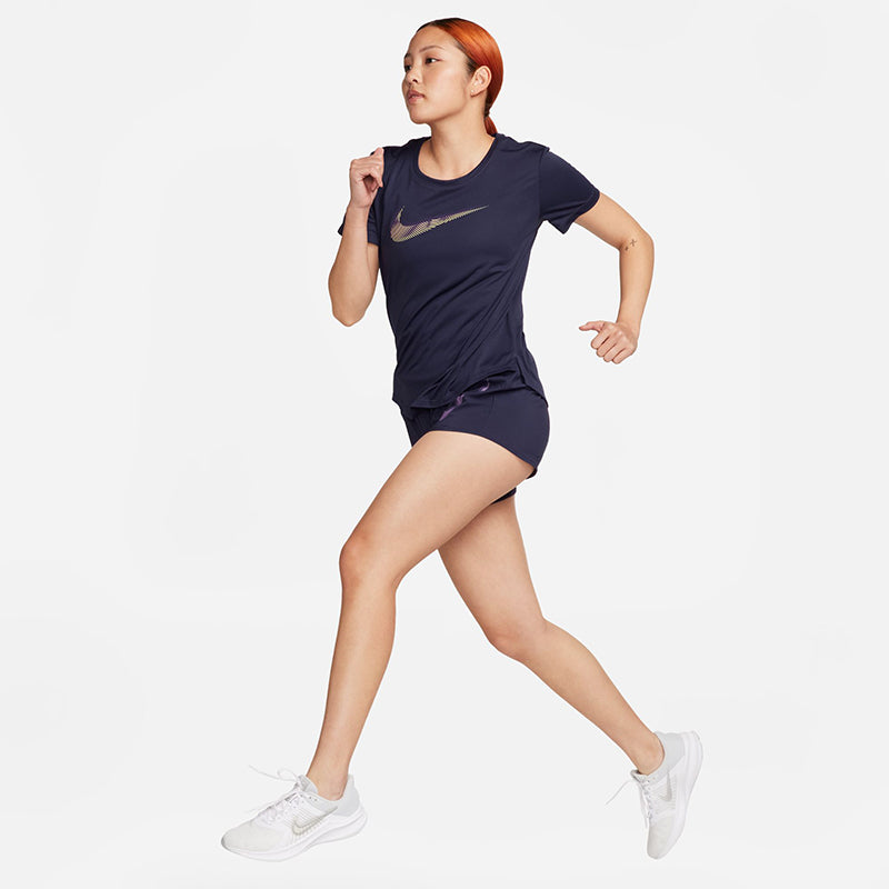 Nike Women's Dri-Fit One Swoosh Mid-Rise Brief-Lined Running Shorts