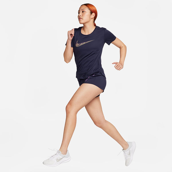 Nike Women's Dri-Fit One Swoosh Mid-Rise Brief-Lined Running Shorts