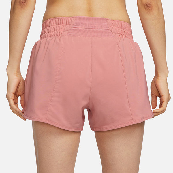 Nike Women's Dri-Fit One Swoosh Mid-Rise Brief-Lined Running Shorts