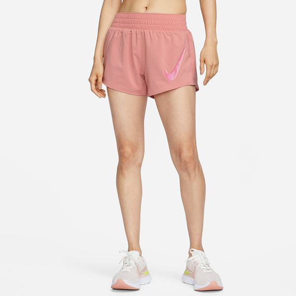 Nike Women's Dri-Fit One Swoosh Mid-Rise Brief-Lined Running Shorts