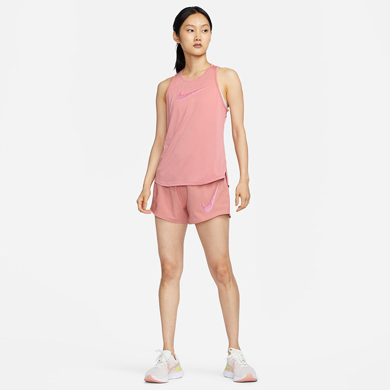 Nike Women's Dri-Fit One Swoosh Mid-Rise Brief-Lined Running Shorts