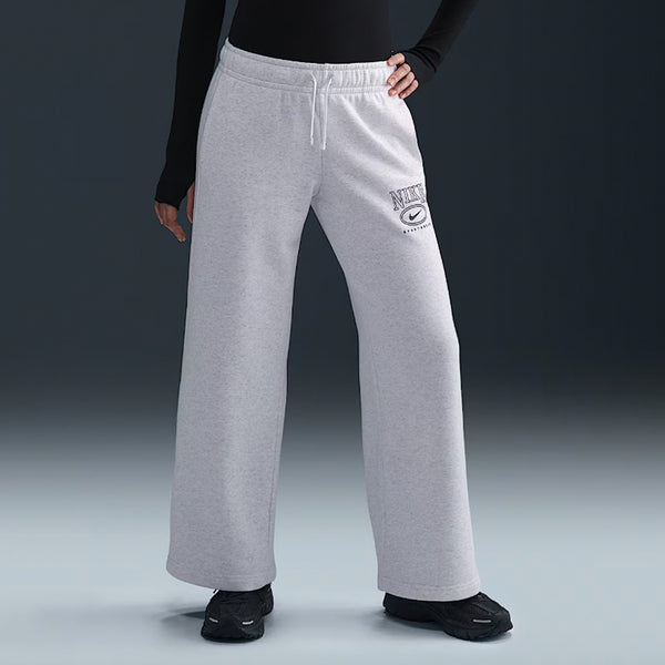 Nike Women's Sportswear Club Fleece Mid-Rise-Wide Leg Graphic Pants