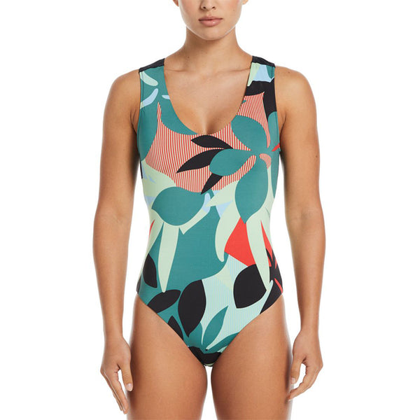 Nike Swim Women's Floral Keyhole Back One Piece