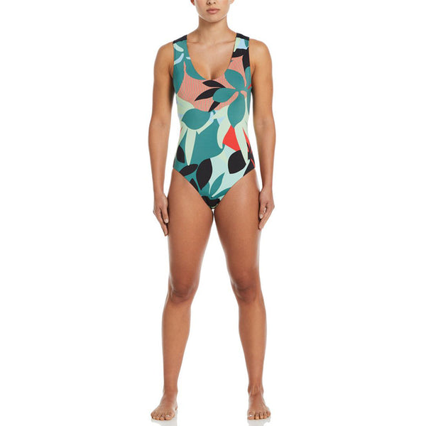 Nike Swim Women's Floral Keyhole Back One Piece