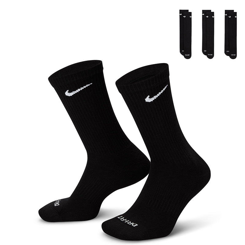 Nike Unisex Everyday Plus Cushioned Training Crew Socks (3 Pairs)