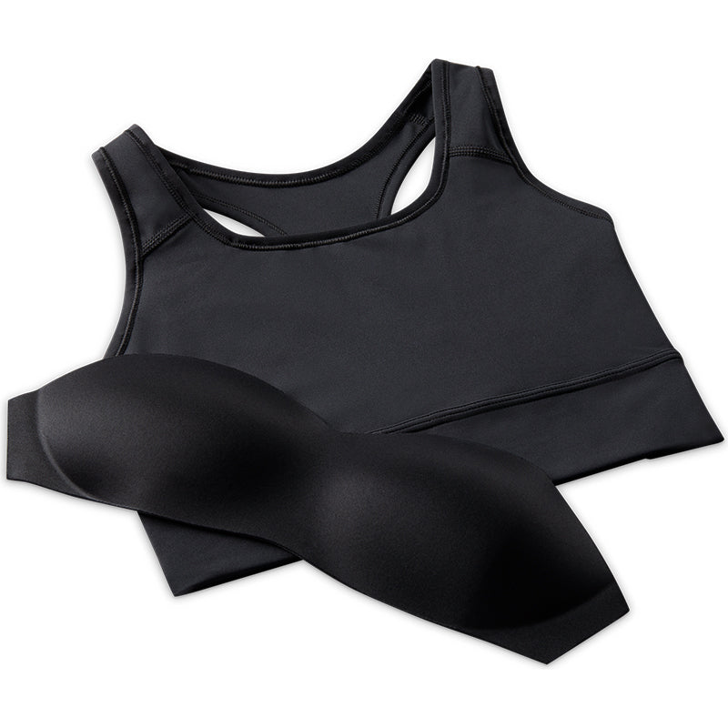 Nike Dri-FIT Swoosh Women's Medium-Support 1-Piece Padded Longline Sports Bra.