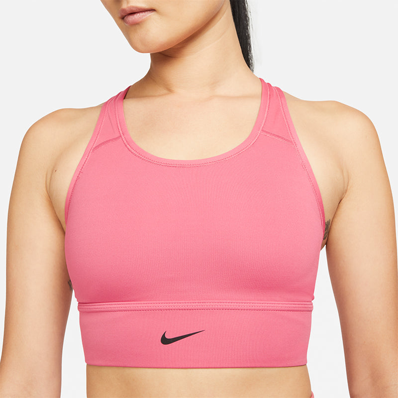 Nike Dri-FIT Swoosh Women's Medium-Support 1-Piece Padded Longline Sports Bra.