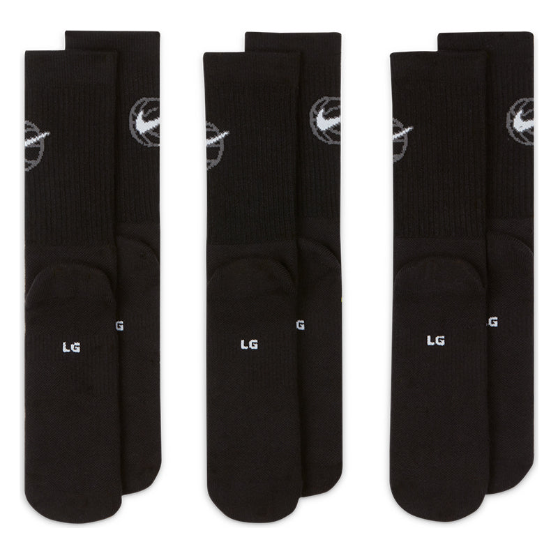 Nike Unisex Everyday Crew Basketball Socks (3 Pairs)
