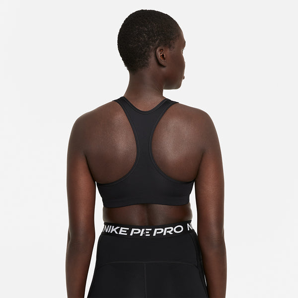 Nike Women's Dri-Fit Swoosh Medium Support 1-Piece Pad Graphic Sports Bra.