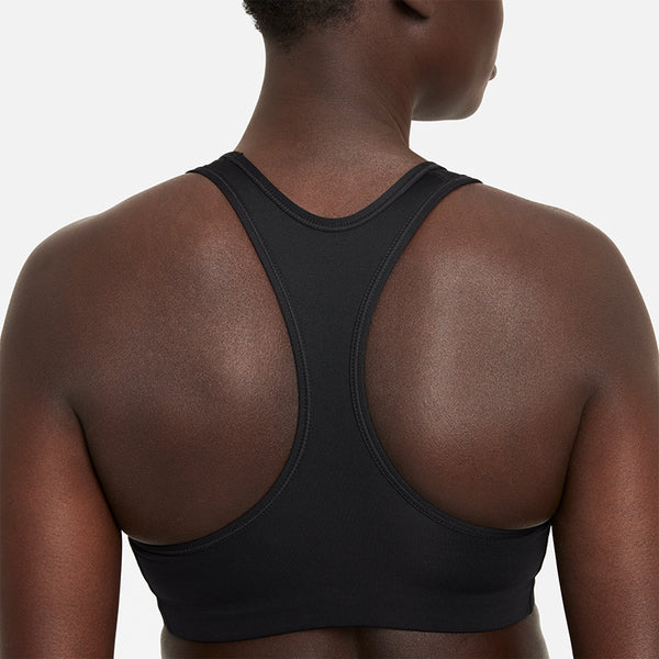 Nike Women's Dri-Fit Swoosh Medium Support 1-Piece Pad Graphic Sports Bra.