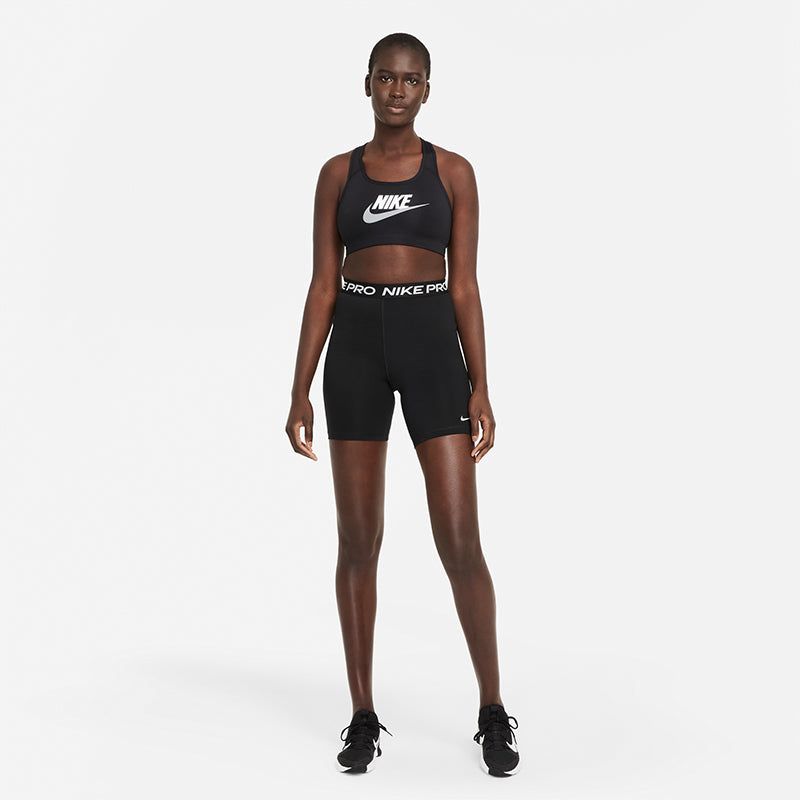 Nike Women's Dri-Fit Swoosh Medium Support 1-Piece Pad Graphic Sports Bra.