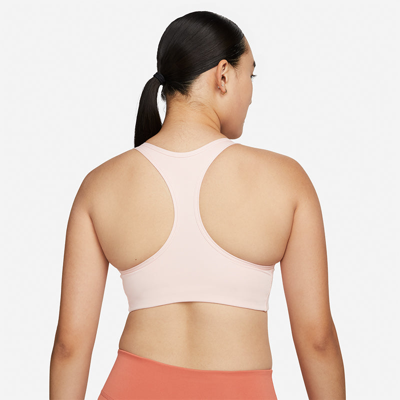 Nike Women's Dri-Fit Swoosh Medium Support 1-Piece Pad Graphic Sports Bra.