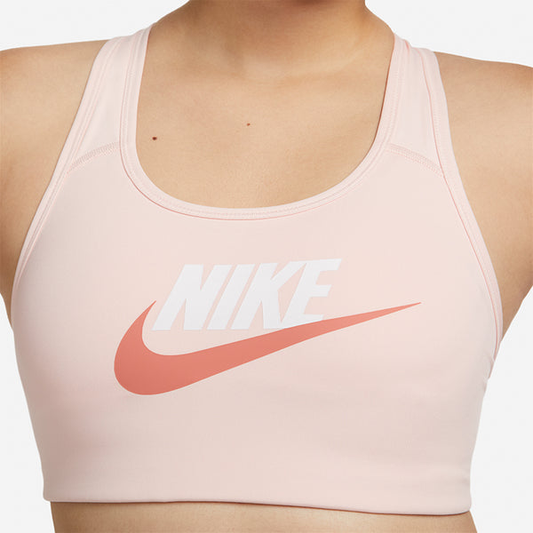 Nike Women's Dri-Fit Swoosh Medium Support 1-Piece Pad Graphic Sports Bra.
