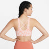 Nike Women's Dri-Fit Swoosh Icon Clash Medium-Support Padded Strappy Printed Sports Bra.