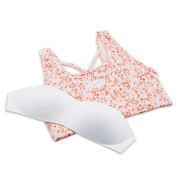 Nike Women's Dri-Fit Swoosh Icon Clash Medium-Support Padded Strappy Printed Sports Bra.