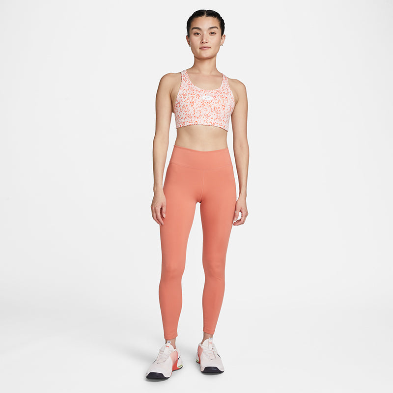 Nike Women's Dri-Fit Swoosh Icon Clash Medium-Support Padded Strappy Printed Sports Bra.