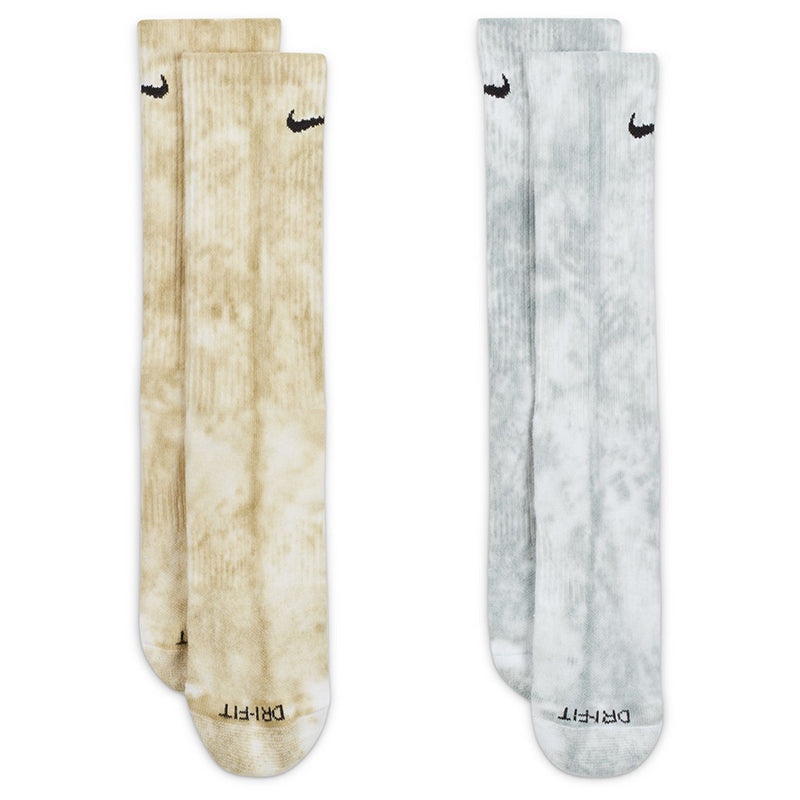 Nike Unisex Everyday Plus Cushioned Tie-Dye Crew Socks (2 Pairs)