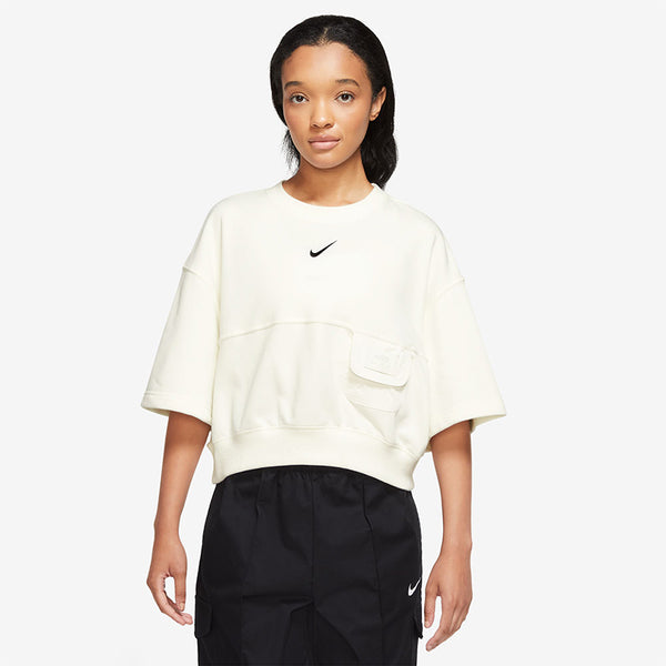 Nike Women's Sportswear City Utility French Terry Short-Sleeve Top