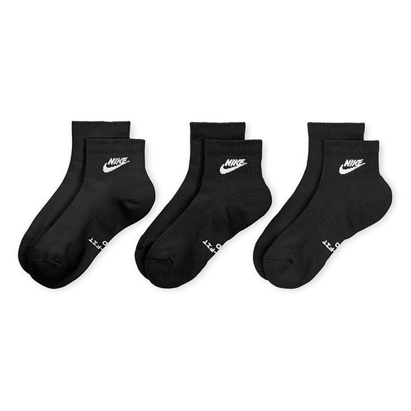 Nike Unisex Everyday Elevated Ankle Socks (3 Pairs)