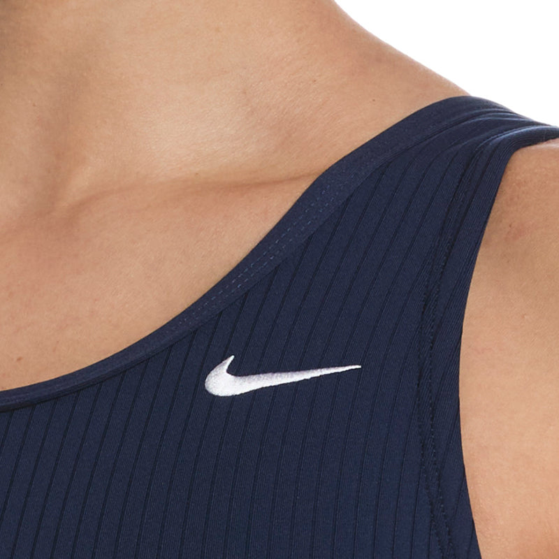 Nike Swim Women's Solid Ribbed U-Back Low Leg