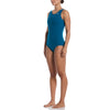 Nike Swim Women's Solid Ribbed U-Back Low Leg