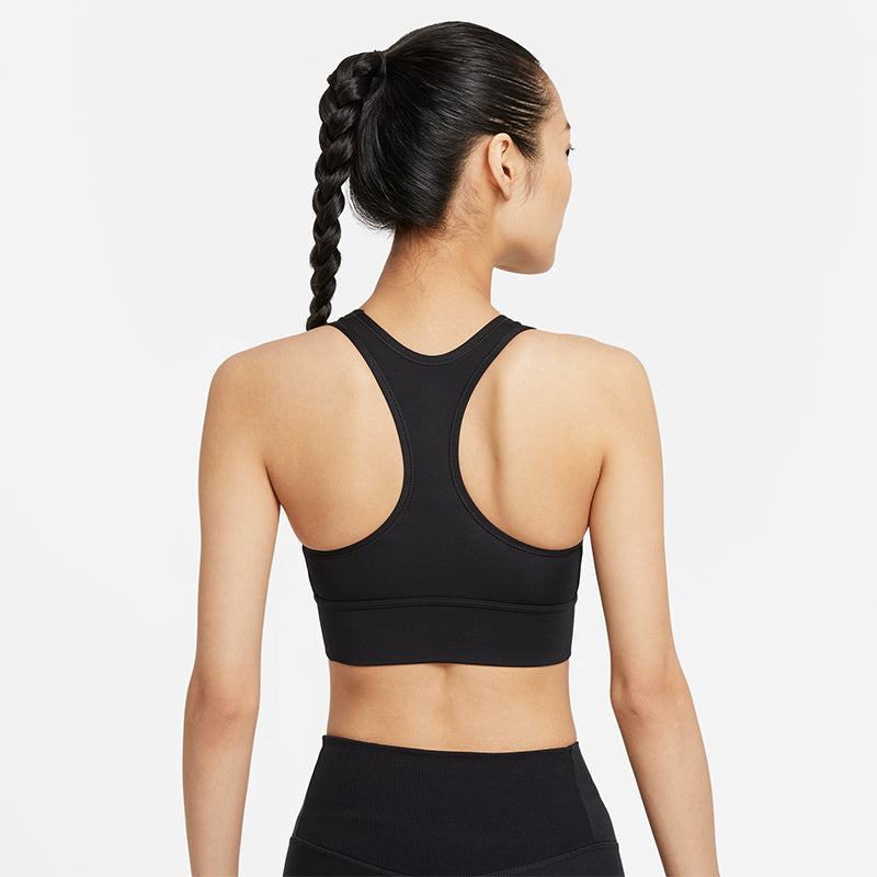Nike Dri-FIT Swoosh Women's Medium-Support 1-Piece Padded Longline Sports Bra.