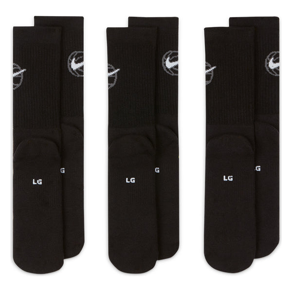 Nike Unisex Everyday Crew Basketball Socks (3 Pairs)