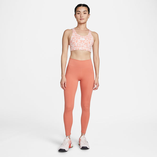 Nike Women's Dri-Fit Swoosh Icon Clash Medium-Support Padded Strappy Printed Sports Bra.