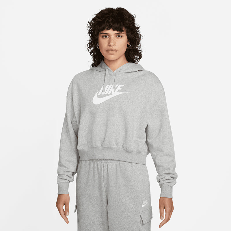 Nike Women's Sportswear Club Fleece Oversized Crop Graphic Hoodie